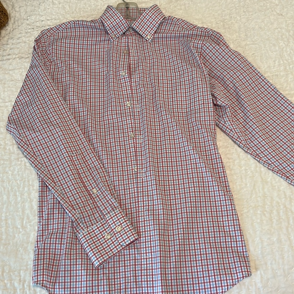 PETER MILLAR MENS CASUAL BUTTON DOWN LONG SLEEVE SHIRT. SIZE MEDIUM